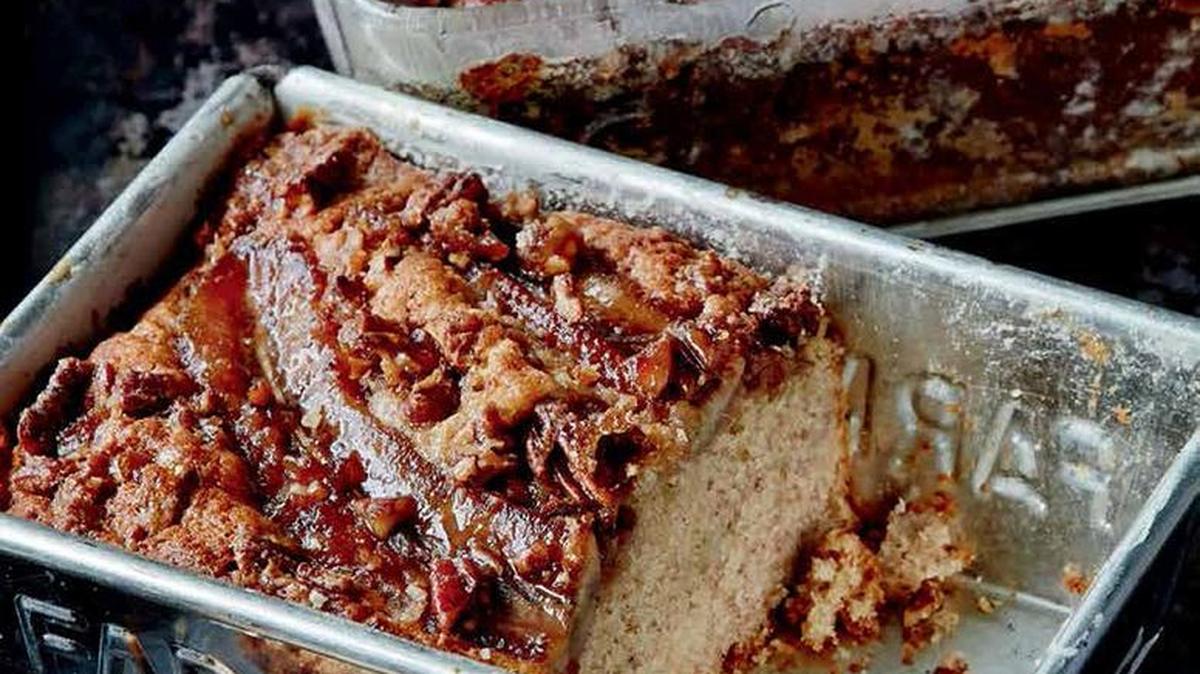A Bananas Foster take on banana bread can be a dessert or a really nice breakfast.
