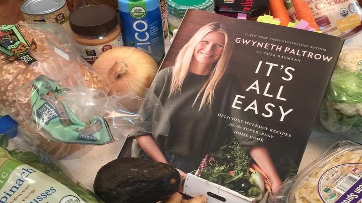 A day of cooking from Paltrow’s involves a lot of specialty products and a hefty grocery bill.
