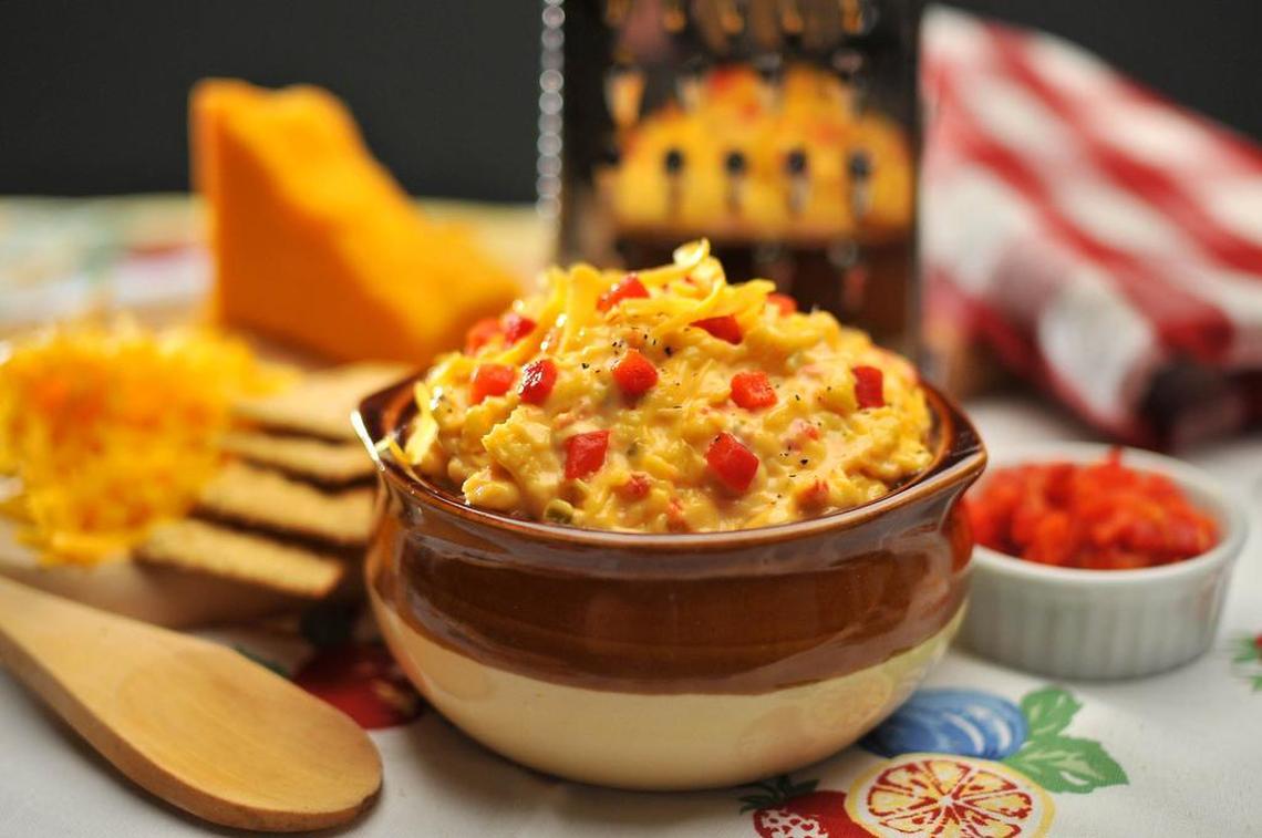 In the Carolinas, the savory spread of pimento cheese is always en vogue.