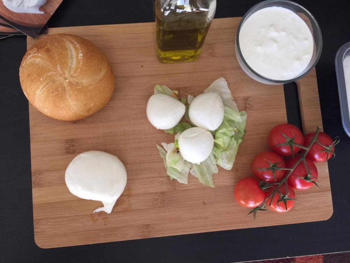 In Italy, fresh mozzarella is something you’d eat every day, usually with just bread, a little olive oil and fresh tomatoes.