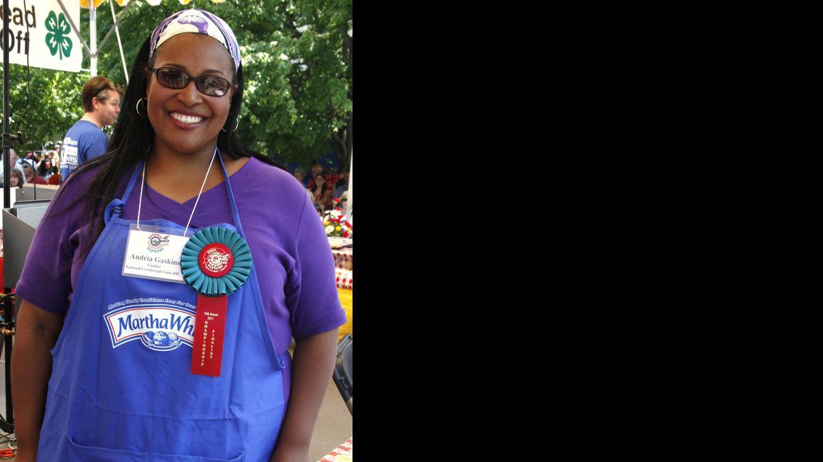 
Andria Gaskins of Matthews won 2nd place in her return to the National Cornbread Cook-Off. 
