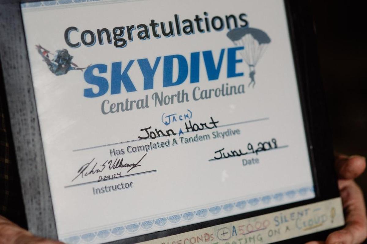 Jack Hart’s recent skydiving adventure, made official.