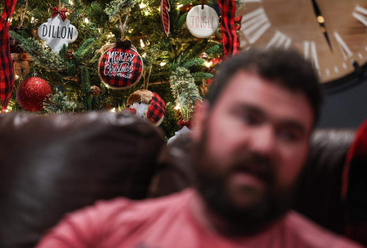 “If you had asked me in July,” Casey Sutton says of her husband Dillon, “I would have been like, ‘Well, I don’t know if Dillon is still gonna be here at Thanksgiving.’ And same for Christmas.”