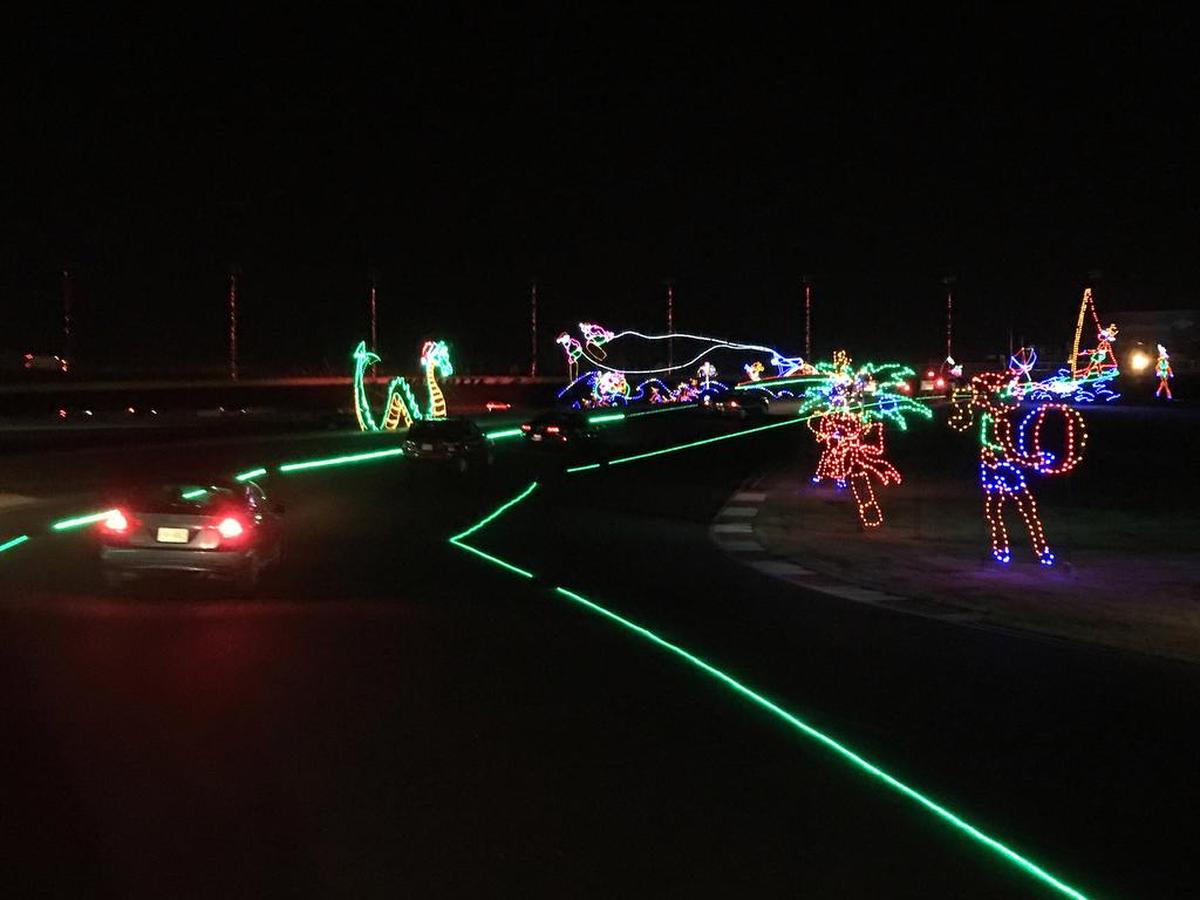 Speedway Christmas is a drive-through event at Charlotte Motor Speedway, open until Jan. 21.