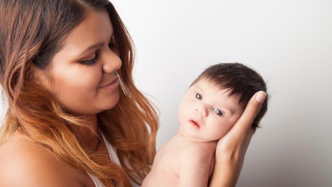 Mother and newborn baby