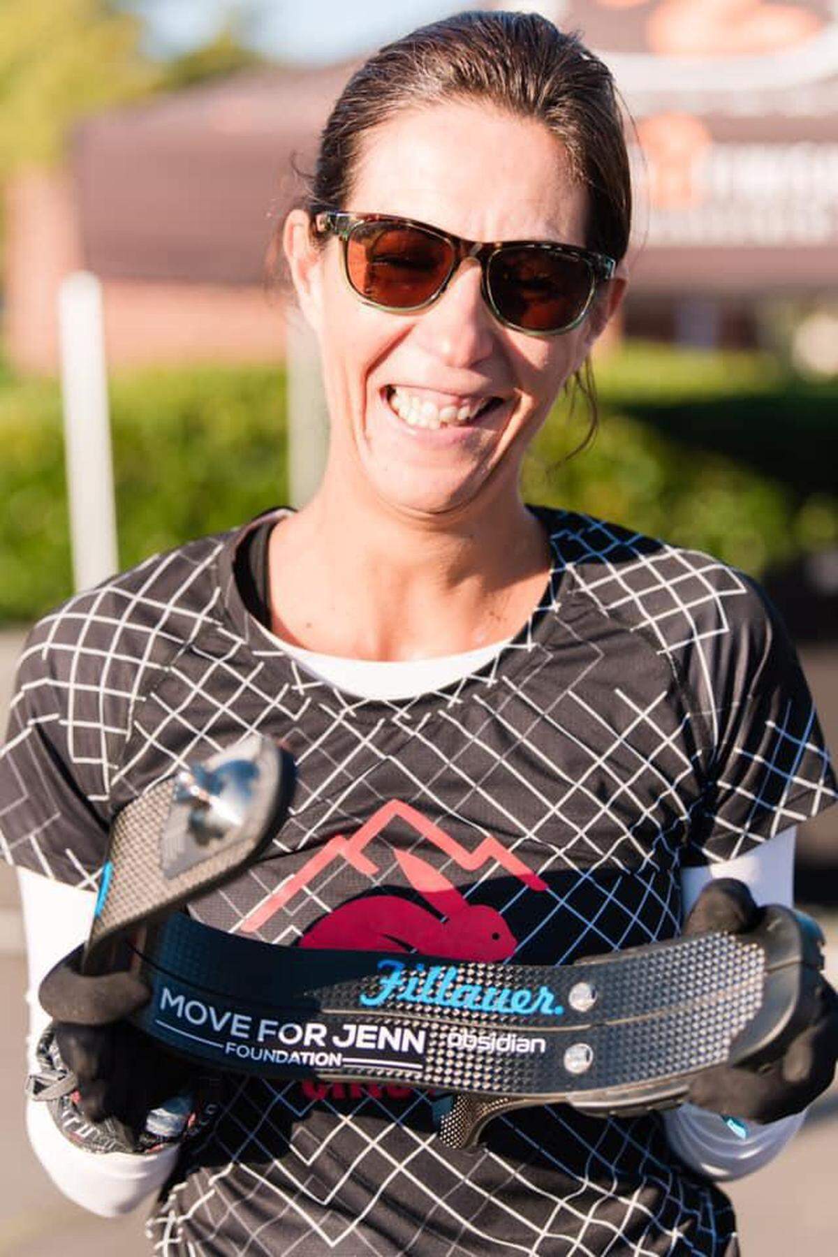 “She was so excited when she handed me the foot at the race, and it was lovely to see,” says Jacky Hunt-Broersma (pictured), of Jenn Andrews. “You can definitely tell she really loves to help others.”