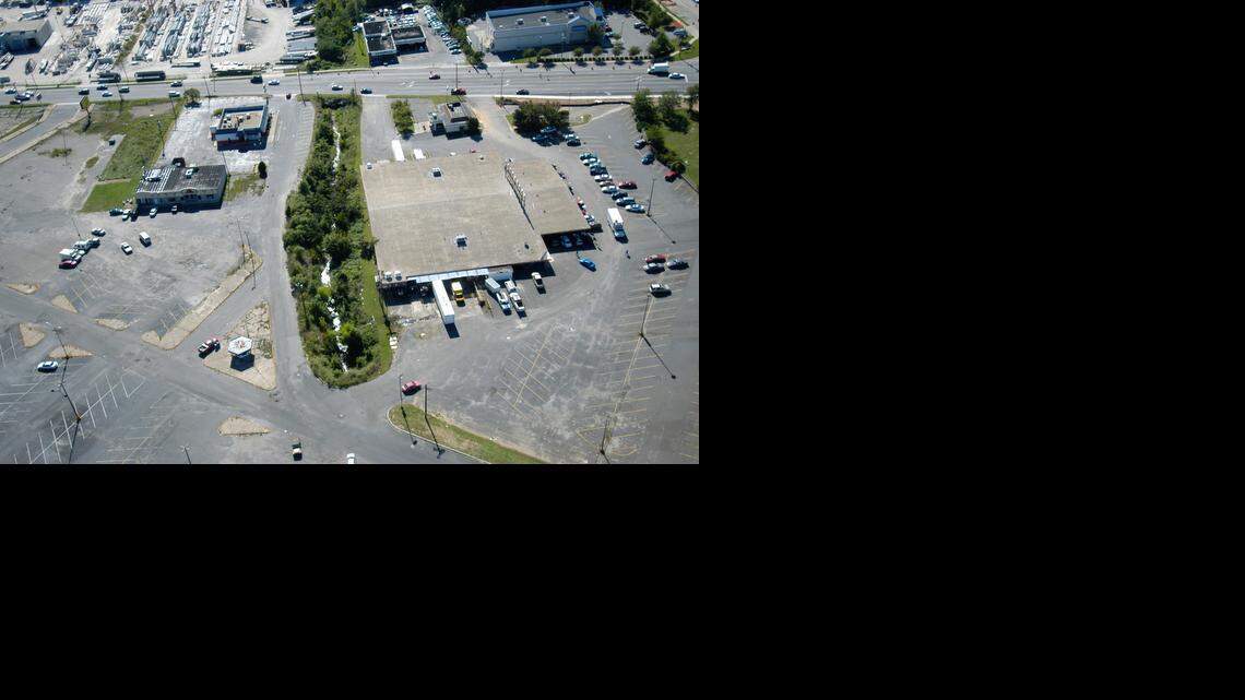 
Little Sugar Creek in Hidden Valley is buried under the Tryon Mall parking lot, with just a short section exposed. 
