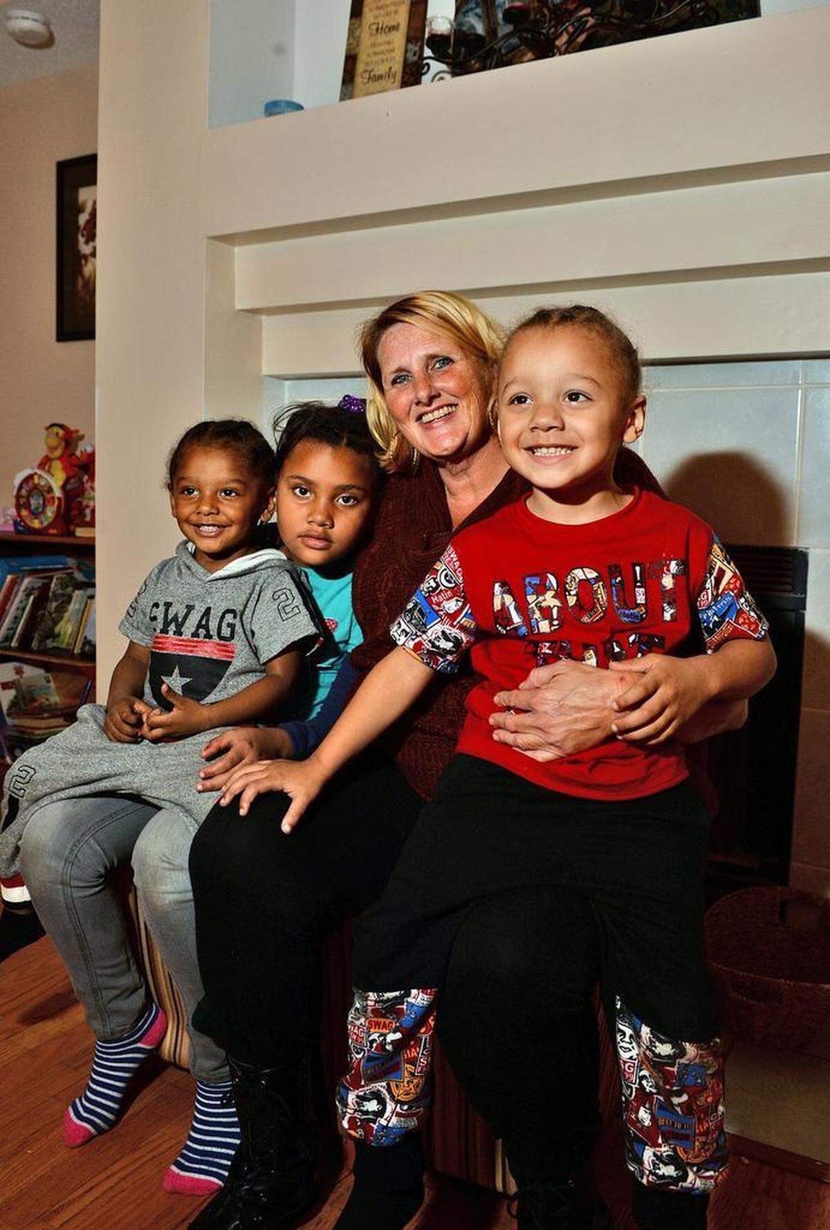 In this 2015 photo, Elizabeth McNiel with her three grand kids, from left to right: Zyh’aire Surls 2, E’onne Smith, 7, and Anthony Surls, 3. McNiel was a recipient of the Salvation Army’s Angel Tree program that year to get help with toys for the kids.