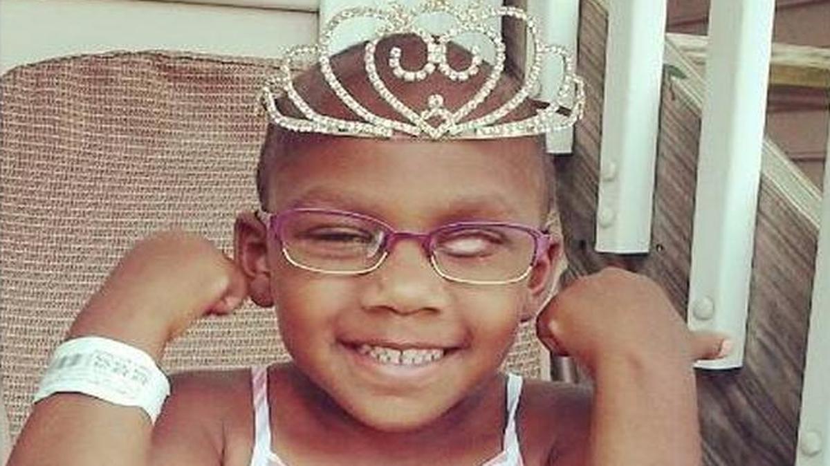 Cancer survivor McKenzie Blount, 4, daughter of Krystal Cathcart of Charlotte