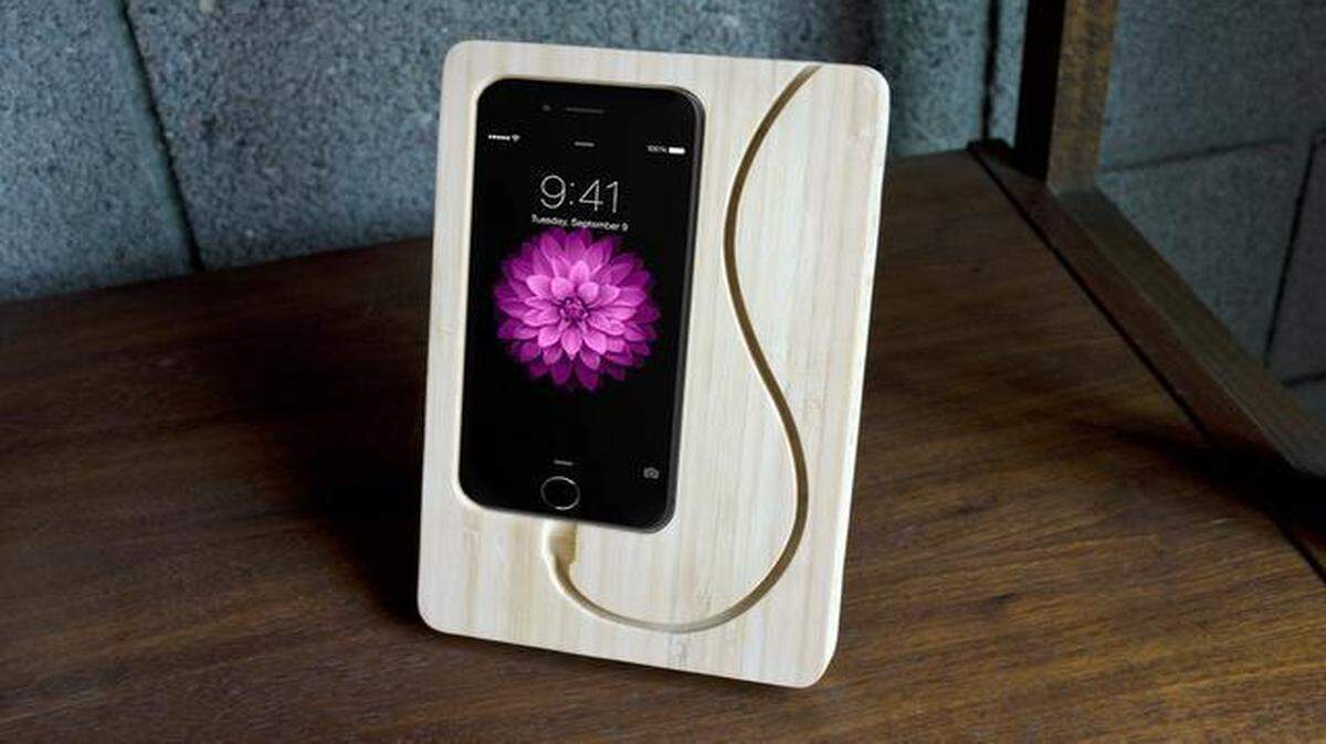 
The Chisel iPhone dock is made of bamboo, considered a renewable material.
