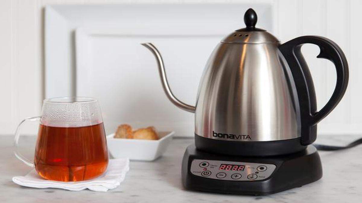 
Because different teas and coffees require different water temperatures for the perfect brew, this kettle with adjustable temps and pinpoint accuracy is your best choice for your next cuppa.
