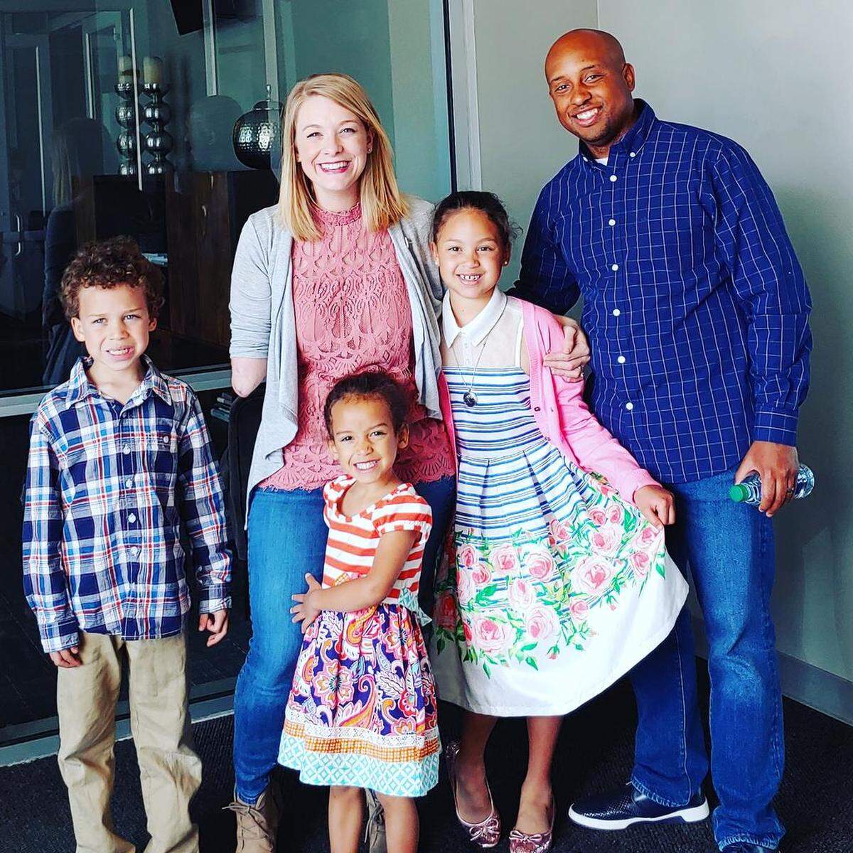 In this family photo, pictured from left to right are Luke, Tiffany, Natalie, Kylee and James “J.J.” Johnson.