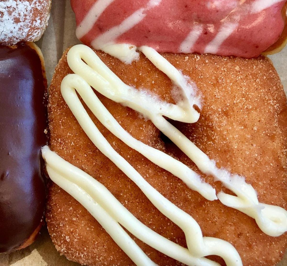 These square, cinnamon-sugar treats are a hot commodity at Your Mom’s Donuts.