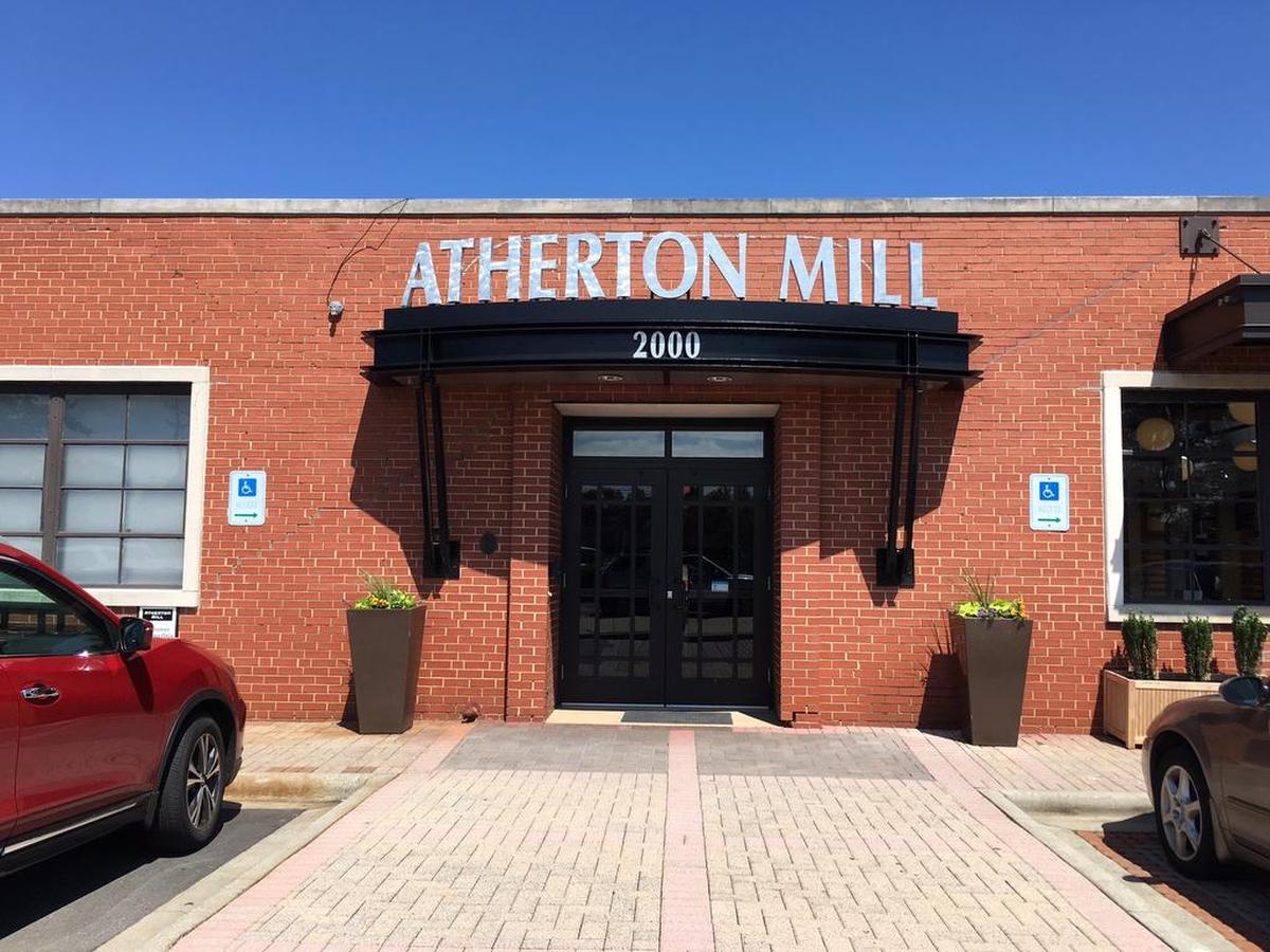 Atherton Mill’s entrance.