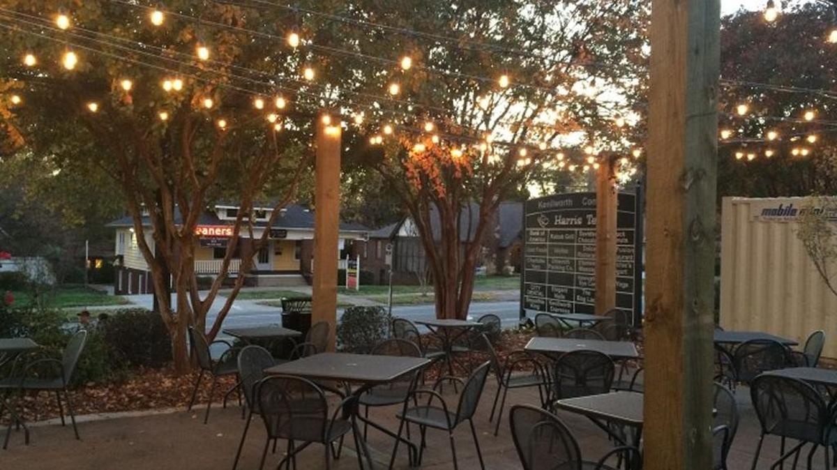There’s nothing like parking yourself on a patio space in Charlotte. This one at Foxcroft Wine Co. in Dilworth features elegant strings of white lights.