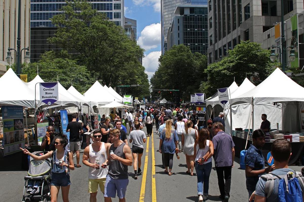 Thousands walked down South Tryon St. in June for the 19th annual Taste of Charlotte event, where patrons can sample from dozens of local restaurants and shop from local vendors.