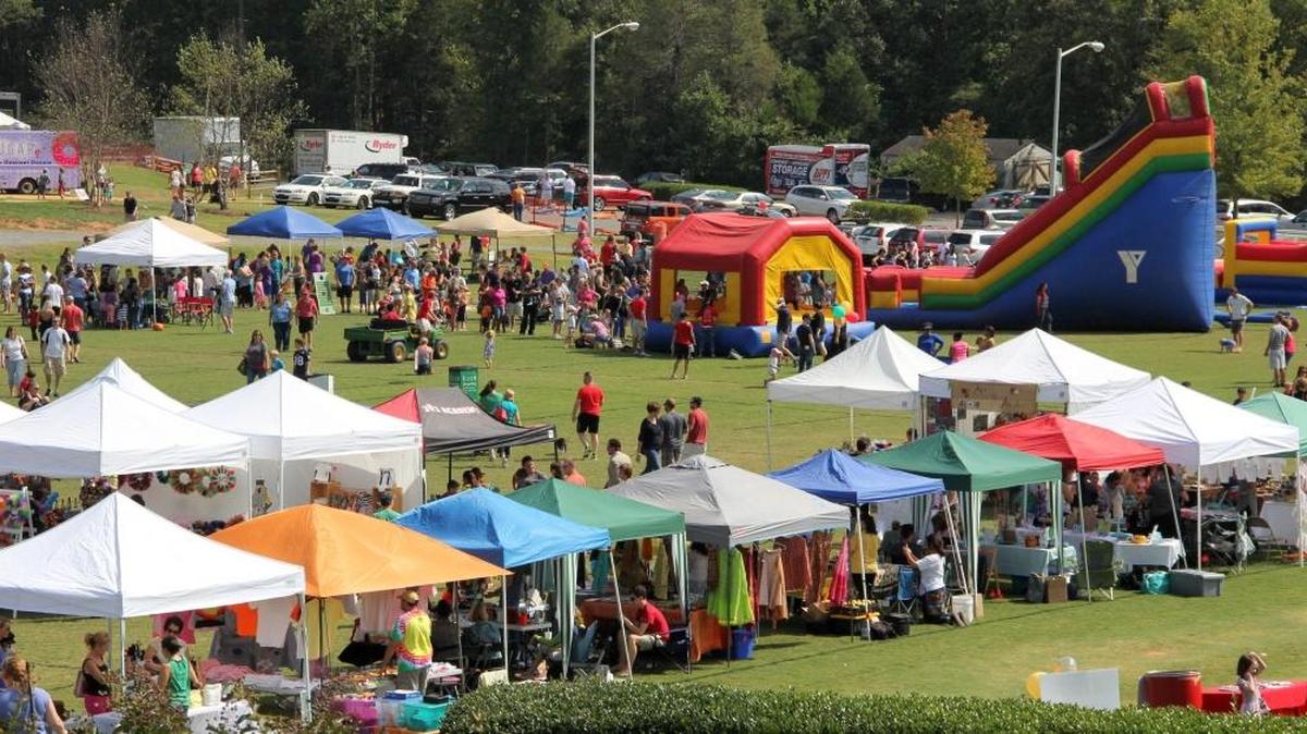 The Ballantyne Fest, which includes inflatables, carnival games, pumpkin painting, and arts and crafts vendors, has been a fundraiser for local causes.