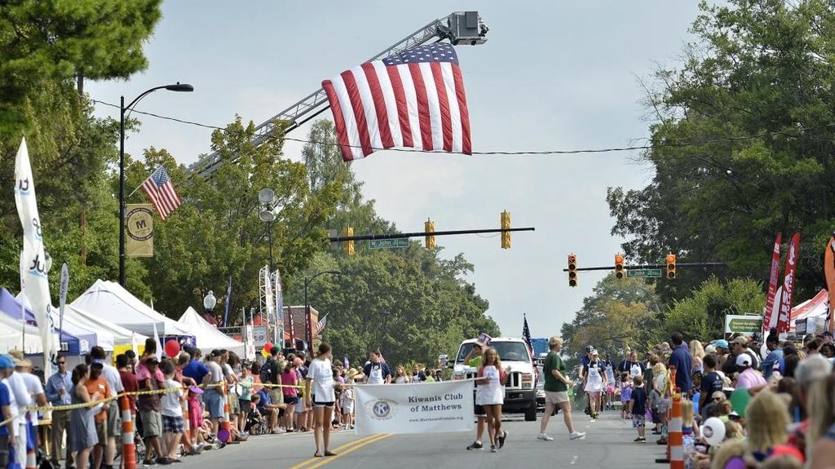 Thousands of people lined historic downtown Matthews for a Labor Day parade as part of the Matthews Alive festivities on Saturday, Sept. 5, 2015. The Matthews Alive Festival is a Labor Day weekend celebration dedicated to the support of local non-profit organizations.