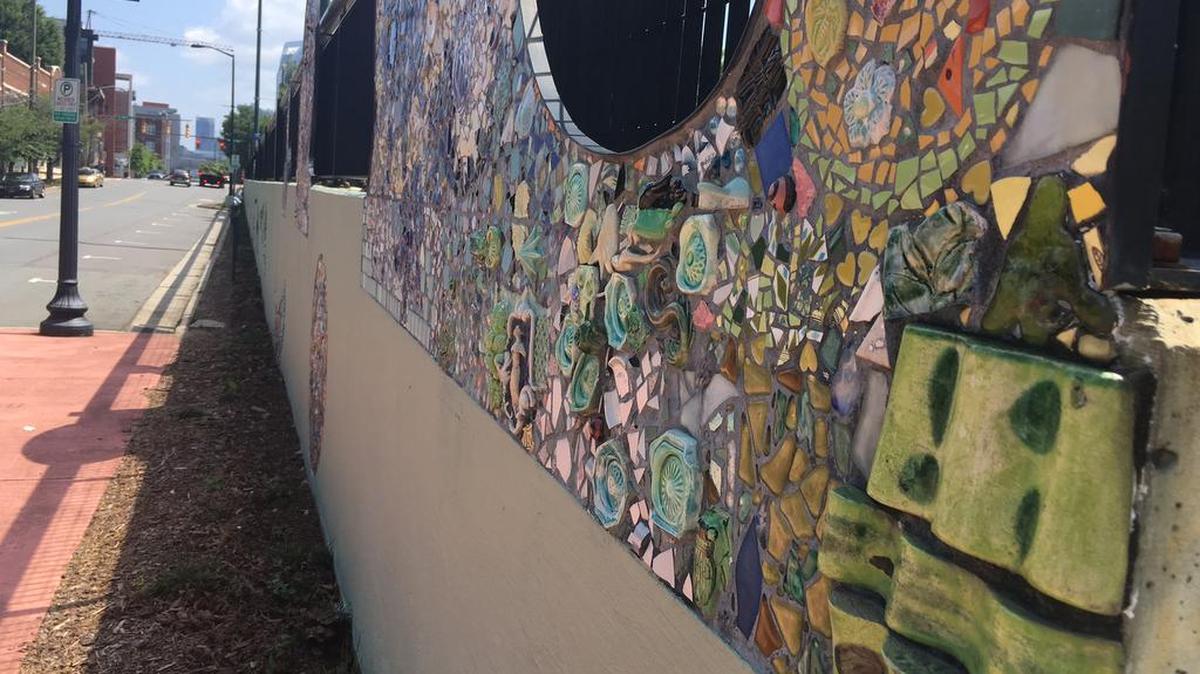 The Camden Wall mosaic in South End.