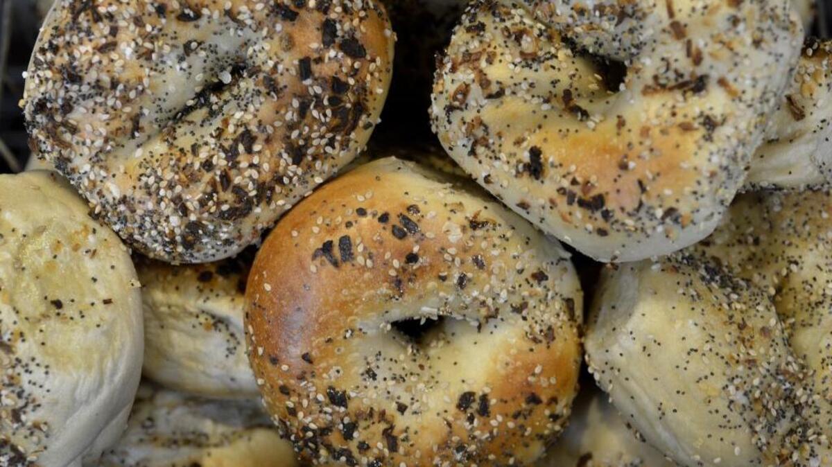 The popular “Everything” bagel at Poppy’s Bagels.