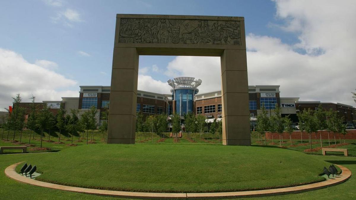 The Monuments of Ballantyne mark the entrance to this south Charlotte neighborhood.