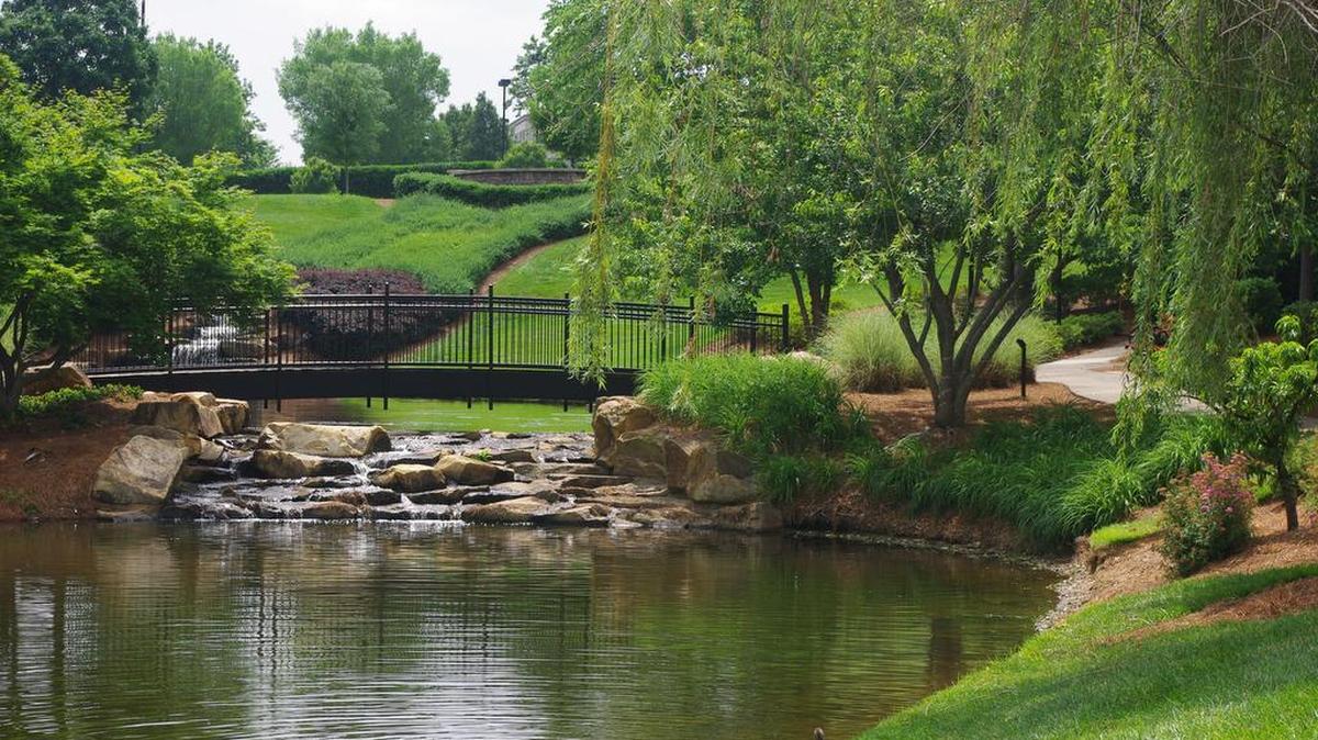 
Cullman Park is one of several spots in Ballantyne Corporate Park to take pictures, enjoy an outdoor meal, take a casual stroll and even fish.
