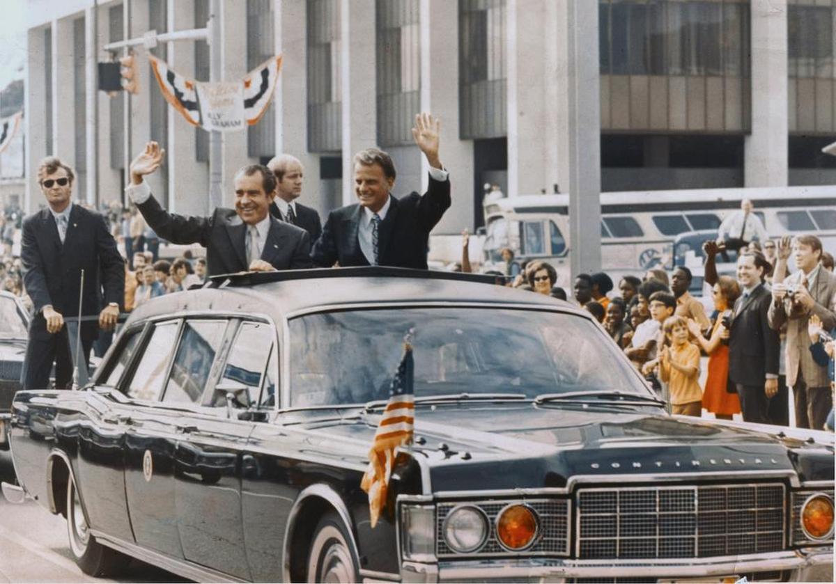“Billy Graham Day” in Charlotte happened on Oct. 15, 1971. The guest speaker was then-President Richard Nixon. Thousands lined the city’s streets and packed Charlotte Coliseum.