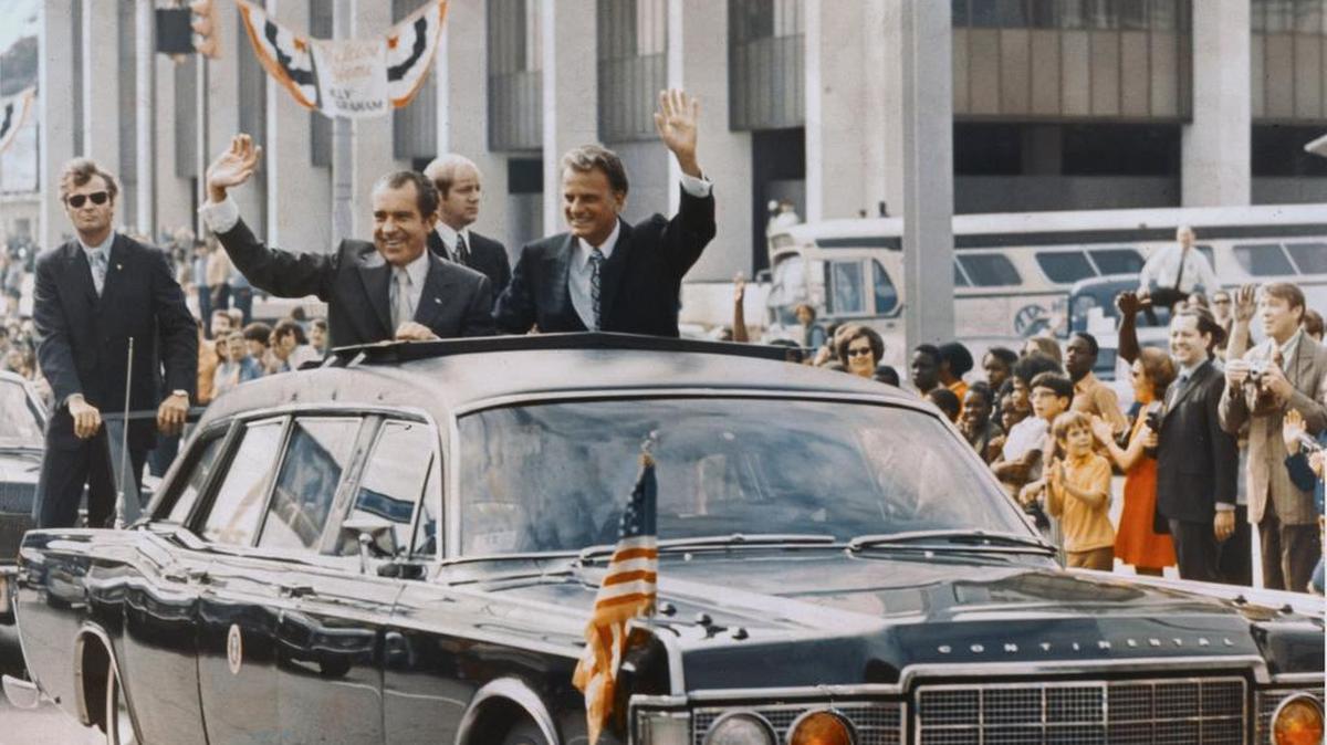 “Billy Graham Day” in Charlotte happened on Oct. 15, 1971. The guest speaker was then-President Richard Nixon. Thousands lined the city’s streets and packed Charlotte Coliseum.