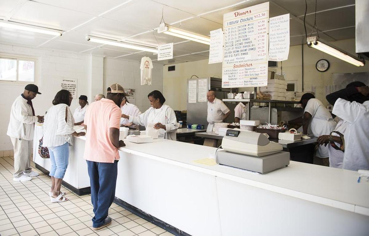 Although there is no seating in Price’s Chicken Coop, customers don’t seem to mind.