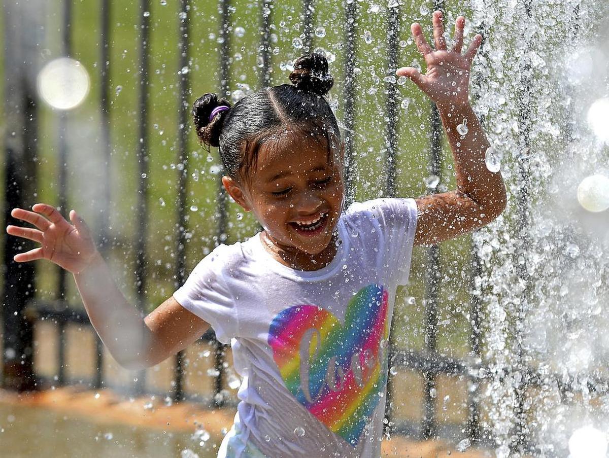 Latta Park features a splash pad for warm weather and a beautiful display of foilage in the fall.