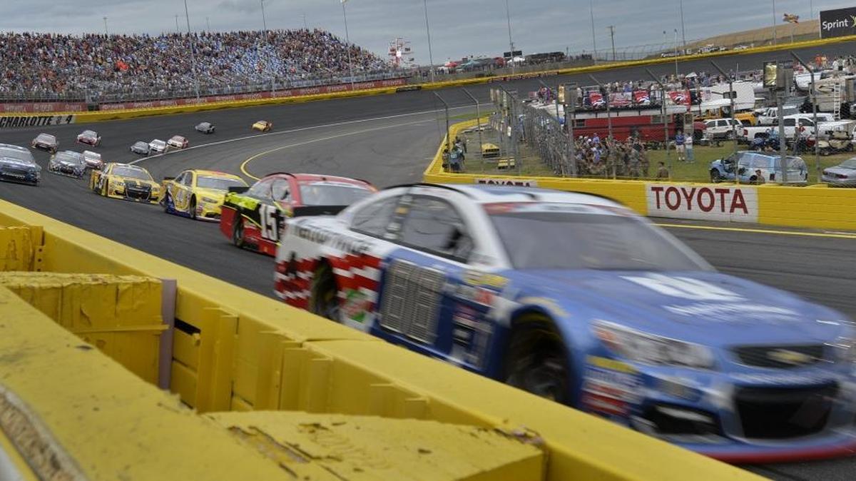 Dale Earnhardt Jr. (88) during the opening laps of the Coca-Cola 600 NASCAR Sprint Cup Race at Charlotte Motor Speedway on May 29, 2016.