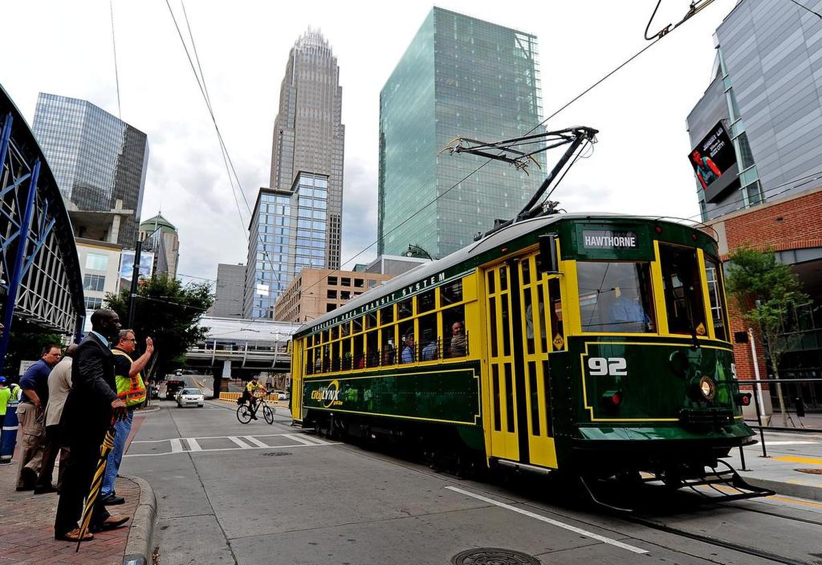 Charlotte opened streetcar service in 2015 that runs from Uptown to Elizabeth.