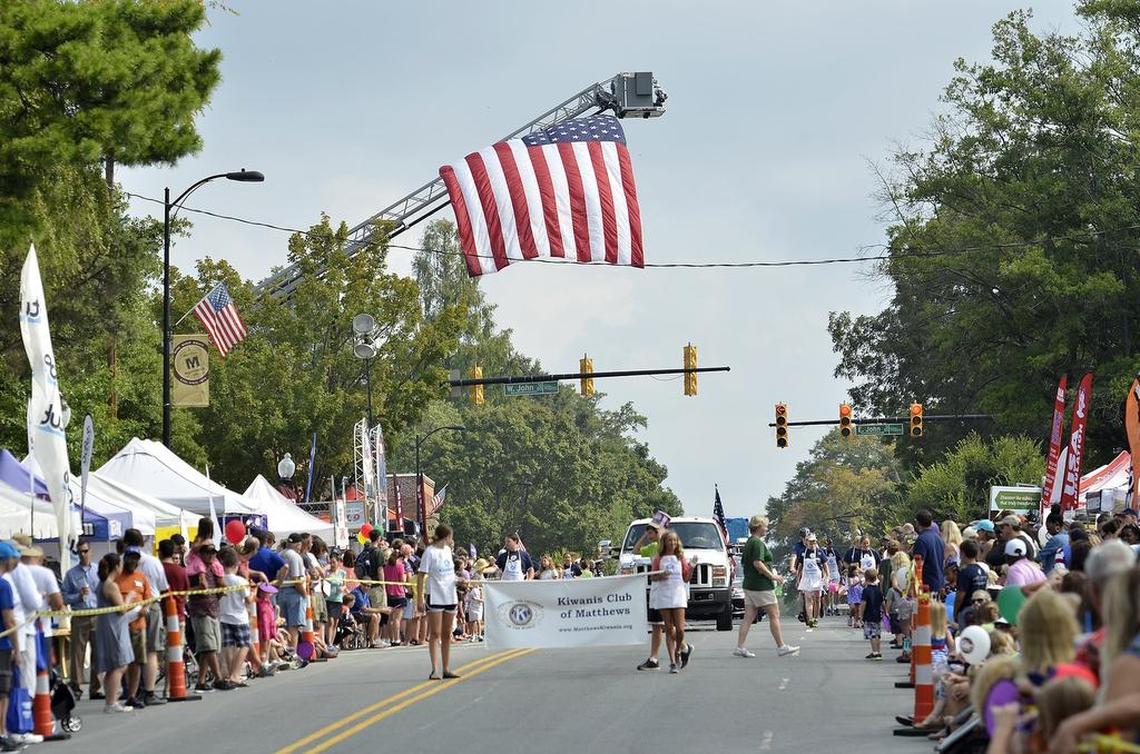 Thousands of people come to downtown Matthews each year for a  parade that’s part of the Matthews Alive festivities.