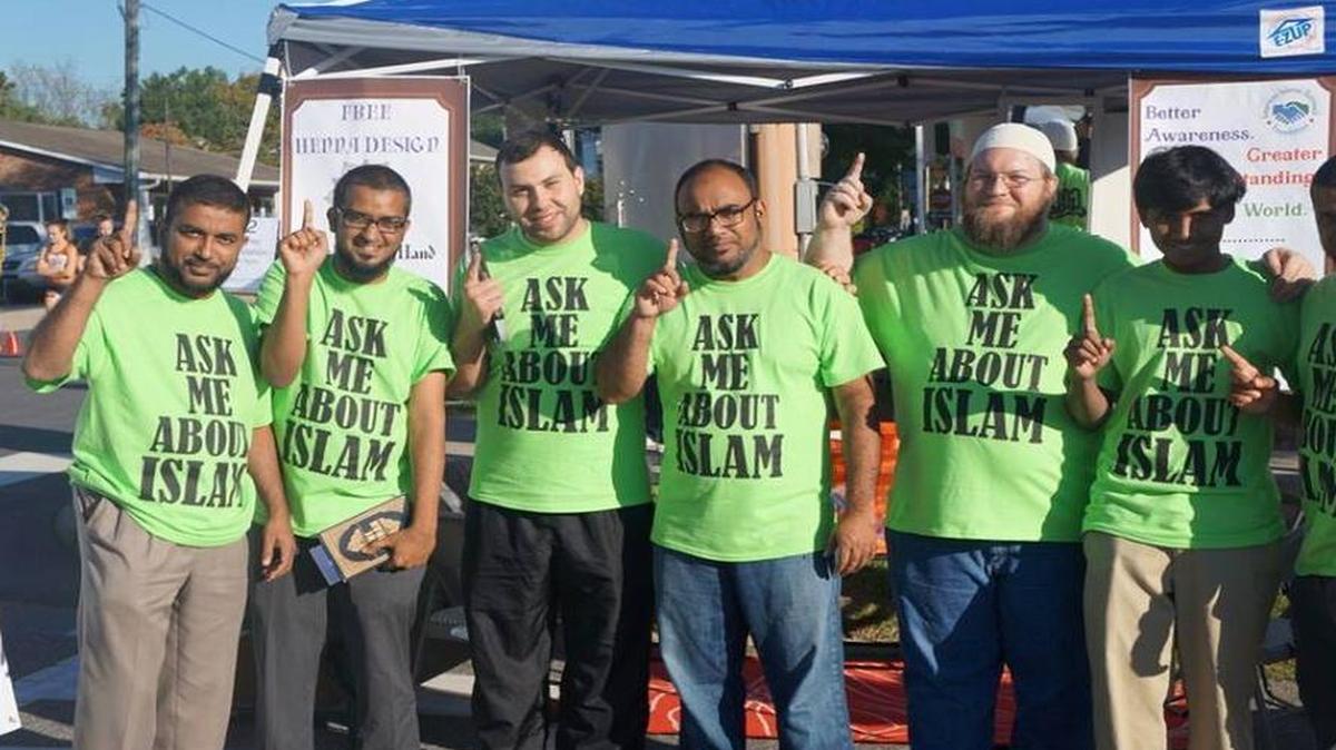 Volunteers hand out free Qurans and answer questions about Islam at tables set up in uptown Charlotte and at festivals and other events in the region.