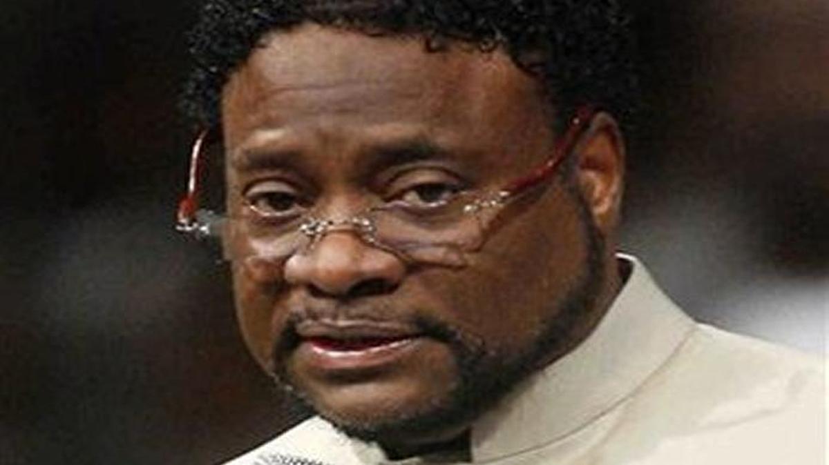 Controversial megachurch pastor Eddie Long, who grew up in Huntersville, died Sunday at 63 of cancer. In this 2010 photo, Bishop Long speaks at his church, New Birth Missionary Baptist, in Lithonia, Ga. His