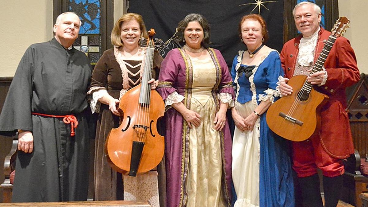 Bob Sweeten, left, will narrate “Christmas at St. Mary’s” featuring Carolina Pro Musica on Dec. 17 at St. Mary’s Chapel, Charlotte. Established in 1977, the ensemble performs music composed before 1800 with period instruments and voices.