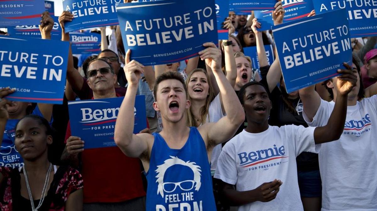 ‘Nones’ favor Hillary Clinton over Donald Trump - but many young people aren’t likely to vote. Experts say they would come out for someone like Bernie Sanders, who spoke about religious values.