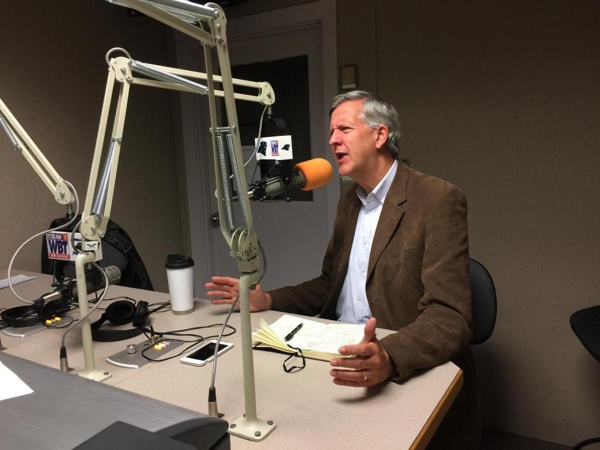 The Rev. David Chadwick has hosted his Sunday morning show on Charlotte’s WBT (1110 AM) for 17 years. He got the gig when the station decided it wanted to do a faith and values-themed show featuring someone from the Charlotte community. Chadwick auditioned on three Saturdays, and got the show.