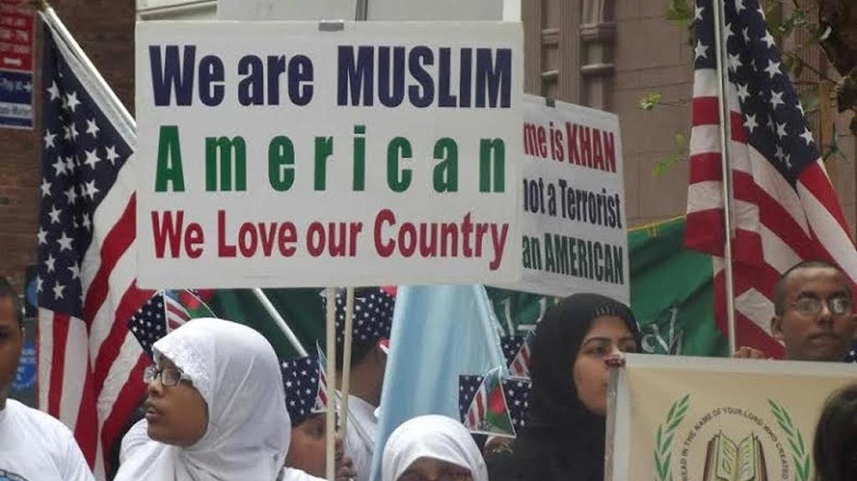 Muslims show their support for America at the Muslim Day Parade in New York City, 2013.