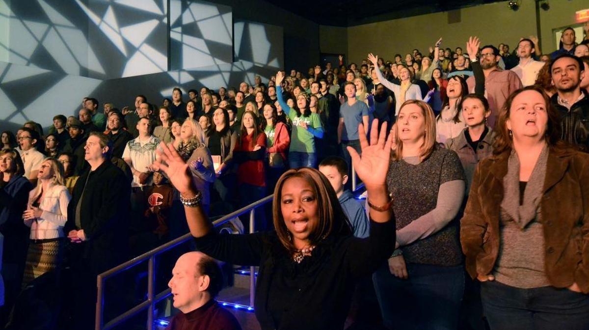 Congregants in 2014 at Elevation’s Blakeney campus.