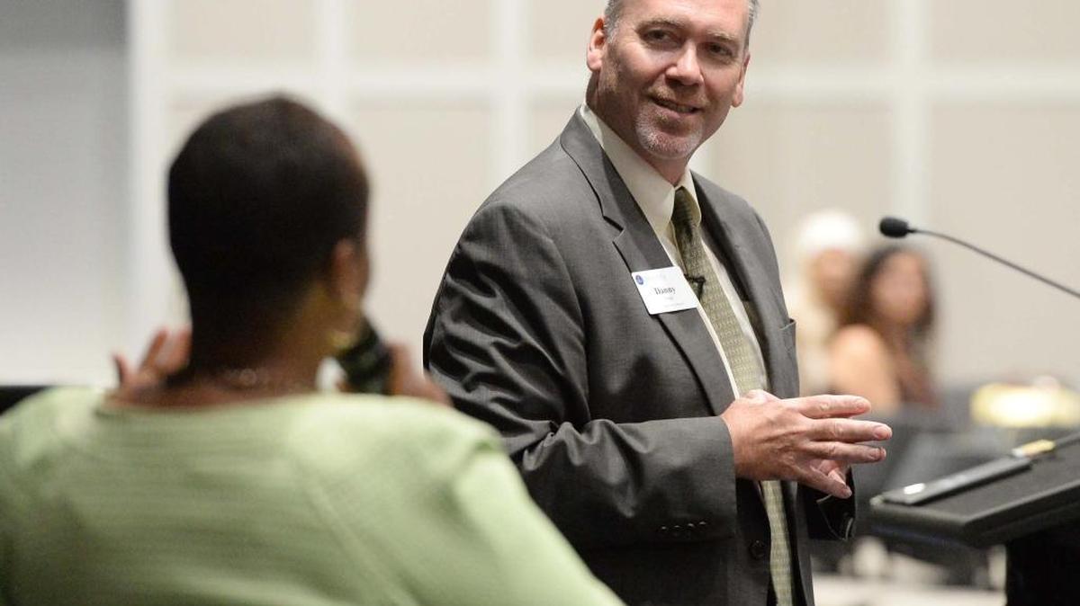 The Rev Danny Trapp listens during “We Need to Talk” Community Conversations for Healing & Change" held at Myers Park Presbyterian Church in July 2015. In the wake of the Charleston shootings, Trapp arranged a series of public dialogues that were sponsored by MeckMin.