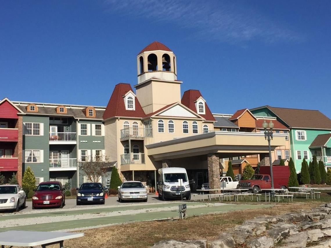 Morningside Church, in Blue Eye, Mo., is where Jim Bakker and wife Lori co-host “The Jim Bakker Show.” Inside and out, it suggests a smaller version of the Heritage Grand Hotel that was a center of activity at PTL in the 1970s and ’80s.