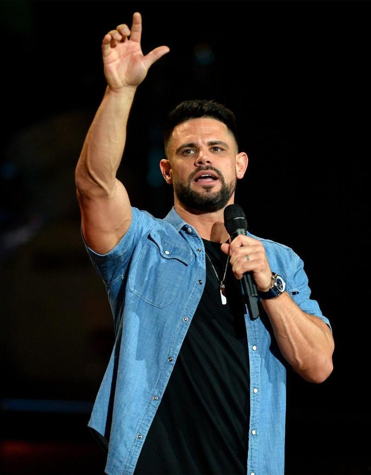 Elevation Pastor Steven Furtick ministers to the audience during the national Outcry Tour 2017 concert at Bojangles’ Coliseum on Wednesday, May 3, 2017.