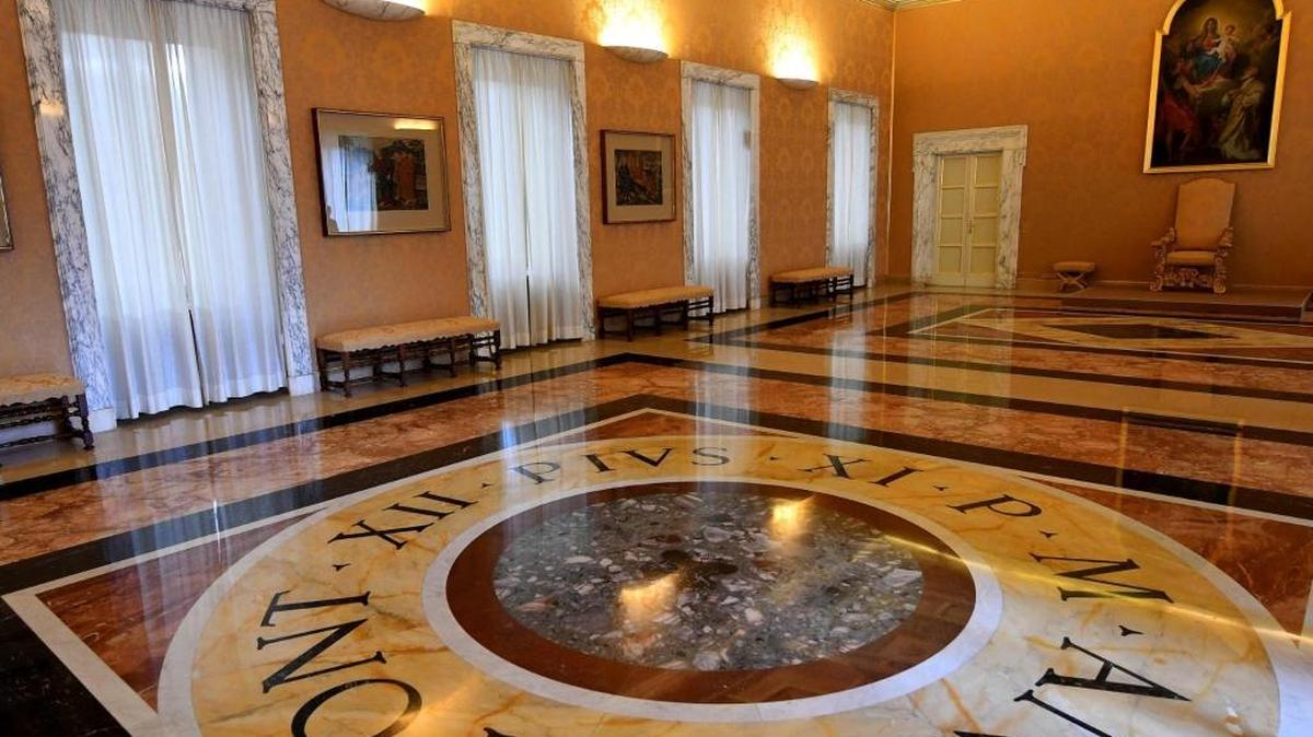 A view of the Pontiff's private apartments, now open to tourists as a museum, at the former summer residence in Castel Gandolfo. Pope Francis has renounced the delights of Castel Gandolfo outside Rome and opened his private apartments to tourists. Pope Francis has visited the palace 15 miles from Rome only a couple of times since his election in 2013, and has never spent the night there.