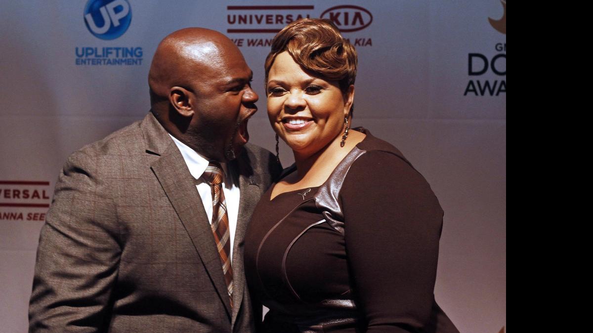
Gospel singers David and Tamela Mann perform as part of the annual JoyFest concert Saturday at Carowinds..
