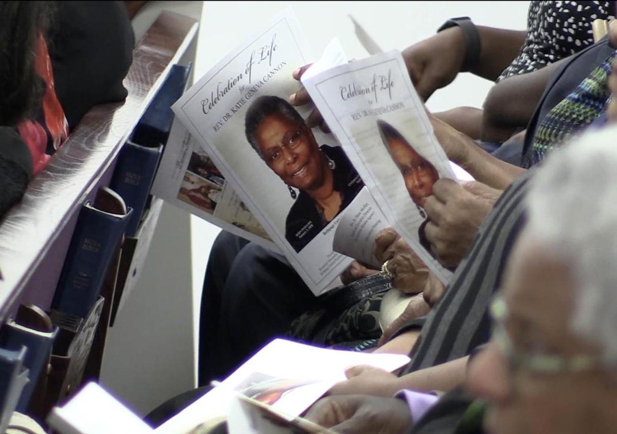 Mourners attend Tuesday’s celebration of the life of the Rev. Dr. Katie Cannon at Bethpage United Presbyterian Church in Concord.