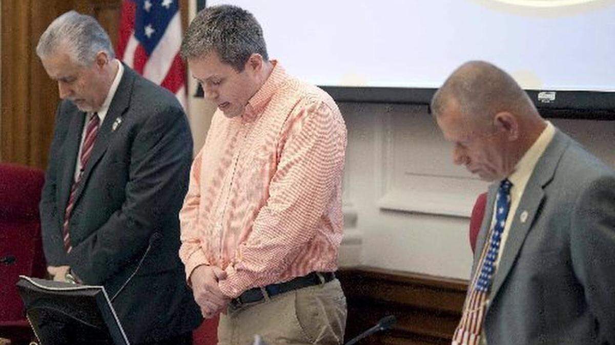 At the beginning of their public meetings., Rowan County commissioners have led Christian prayers themselves, inviting members of the audience to stand and join in. On Thursday, the U.S. Supreme Court let stand a lower court ruling that found the Rowan commissioners' prayer practice an unconstitutional establishment of religion by government.