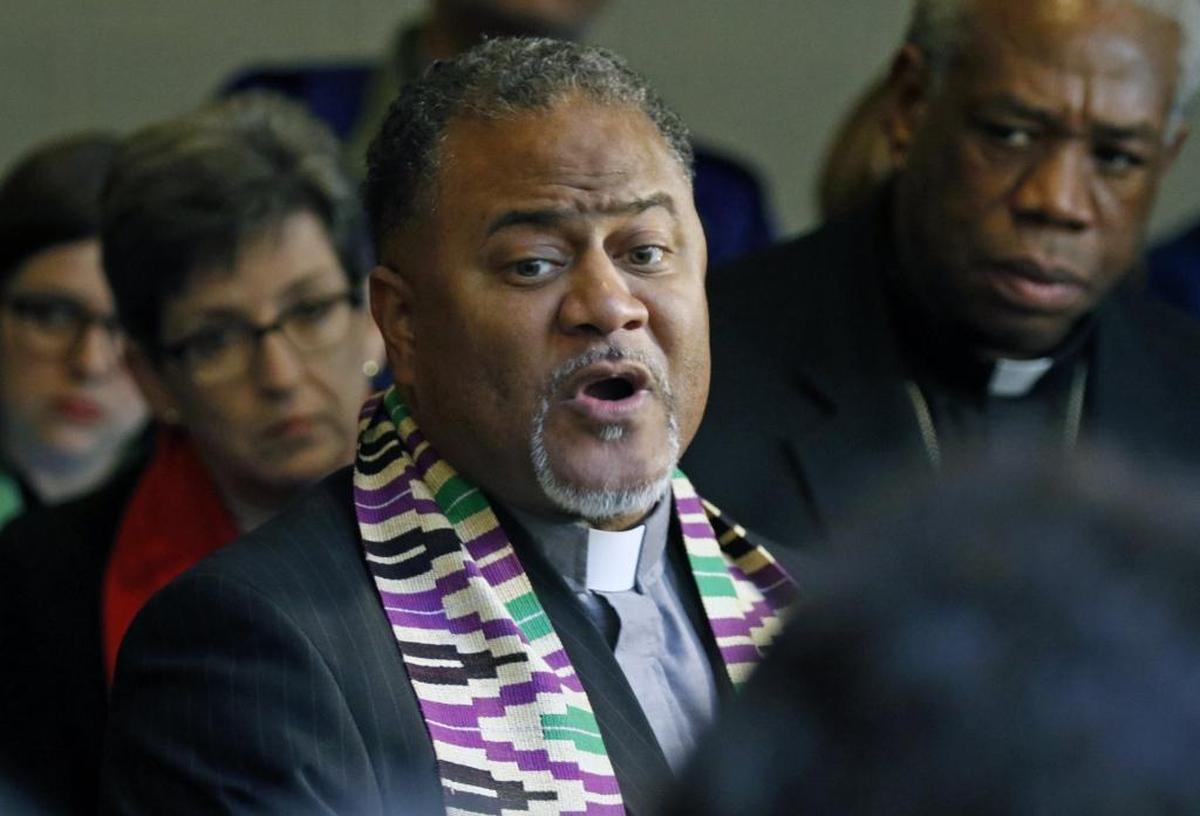Rev. Rodney Sadler, vice chair of the Charlotte Clergy Coalition for Justice and president of MeckMin.