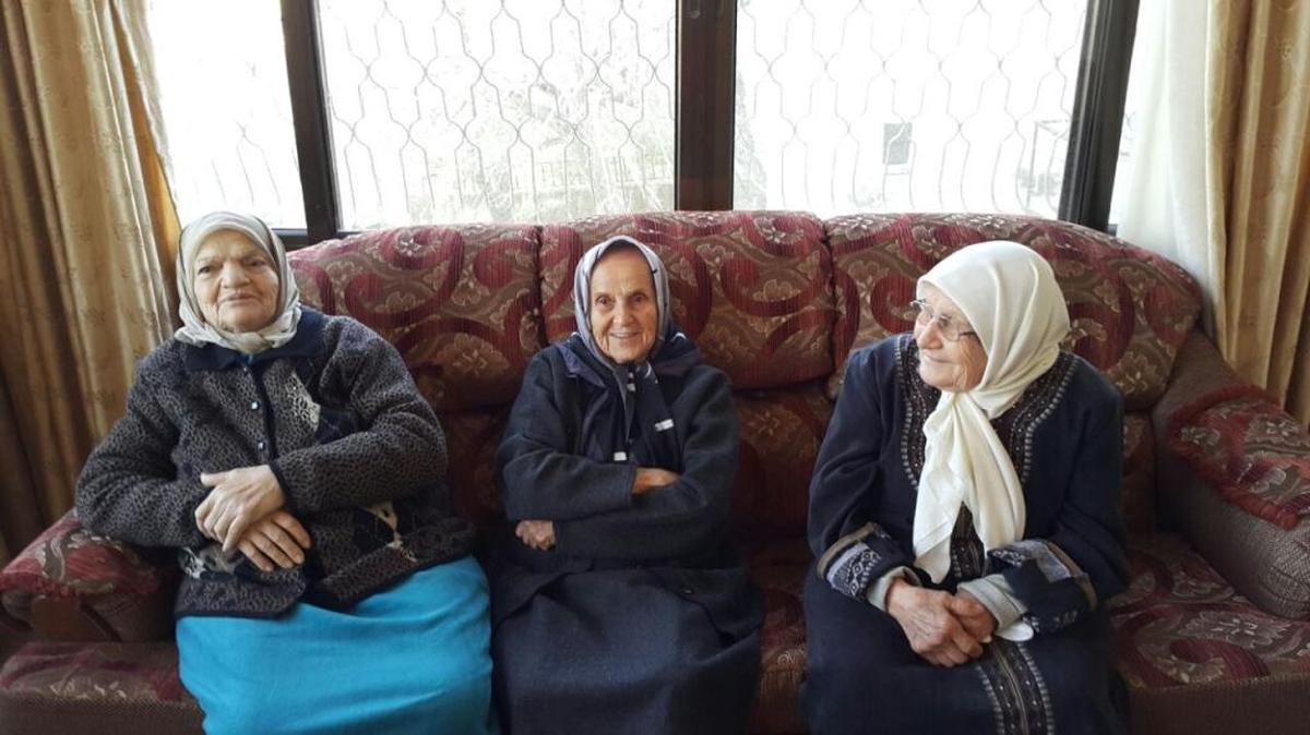 (From left) Rose Hamid’s mother-in-law, Ayda with her sisters Affaf and Adeeba who live in their own homes in Palestine, but have family nearby to take care of them.