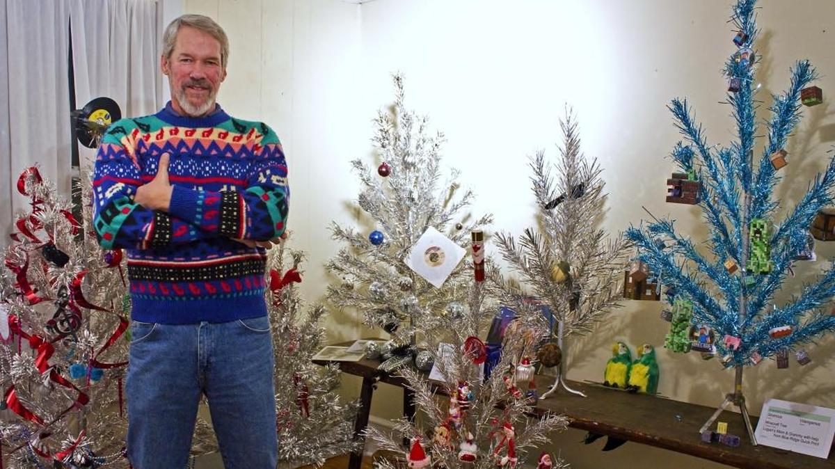 Here’s Stephen Jackson, at last year’s show at the Transyvlia Heritage Museum. Jackson, a home designer in Brevard, started ATOM as a traveling exhibit.